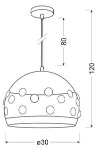 Полилей на въже JOLINA 1xE27/40W/230V
