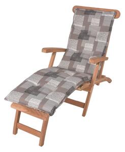 Сива възглавница за градински стол за шезлонг 52x170 cm Stoke – Sun Garden