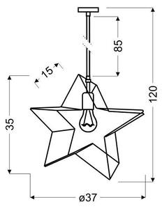 Полилей на въже STAR 1xE27/60W/230V