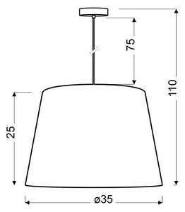 Полилей на въже AMERICANO 1xE27/60W/230V