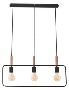 Полилей на въже FRAME 3xE27/60W/230V черна