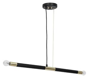 Полилей на въже BASTONE 2xE14/40W/230V черна/златна
