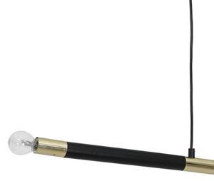 Полилей на въже BASTONE 2xE14/40W/230V черна/златна