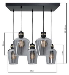Висящ полилей RICHMOND 5xE27/60W/230V