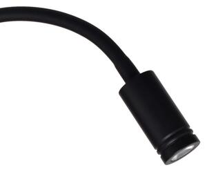 LED гъвкав стенен аплик BASE LED/8W+LED/2W/230V черен/сребрист