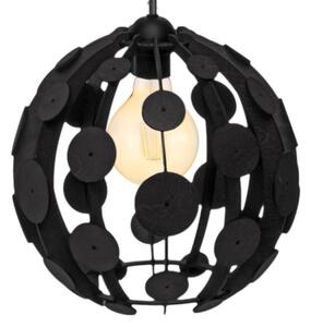 Висящ полилей GAIA 3xE27/60W/230V черен/кафяв
