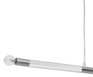 Полилей на въже BASTONE WHITE 2xE14/40W/230V бяла/лъскав хром