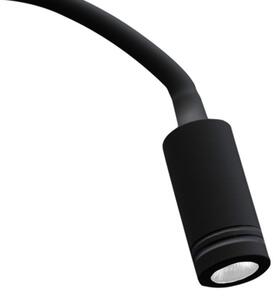LED гъвкава настенна лампичка с USB BASE LED/8W+LED/2W/230V черна