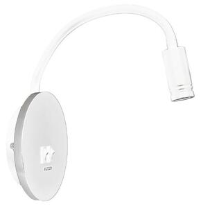 LED гъвкава стенна лампа с USB BASE LED/8W+LED/2W/230V бяла/сребриста