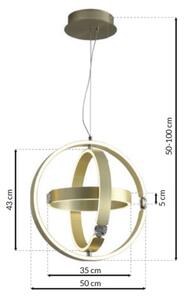 LED Кристален висящ полилей SIRIUS LED/80W/230V