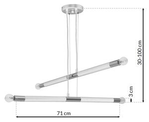 Висящ полилей BASTONE WHITE 4xE14/40W/230V
