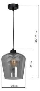 Висящ полилей SANTIAGO 1xE27/60W/230V черен
