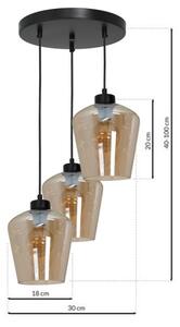 Висящ полилей SANTIAGO 3xE27/60W/230V кафяв