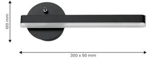 LED Аплик SYDNEY LED/6W/230V черен