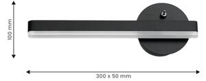 LED Аплик SYDNEY LED/6W/230V черен