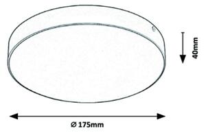 Rabalux - LED таванно осветително тяло LED/18W/230V 2800-6000K IP44 черно