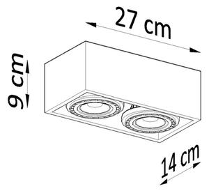 Sollux SL.0884 - Плафон QUATRO 2xGU10/40W/230V бетон