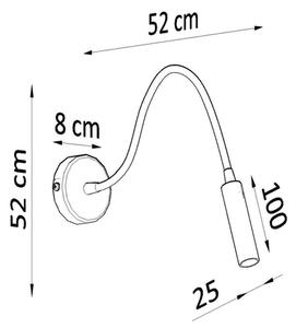 Sollux SL.0910 - Гъвкав малко лампа AXIL 1xG9/12W/230V черен