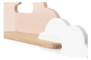 LED Детски аплик с рафт CLOUD LED/5W/230V розов/бял