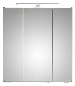 Сив висящ шкаф за баня с огледало 65x70 cm Set 357 - Pelipal
