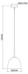Globo 15464H - Висящ на въже полилей ADARA 1xE27/60W/230V