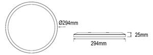 Globo 41562-18W - LED Плафон за баня SAPANA LED/18W/230V IP44