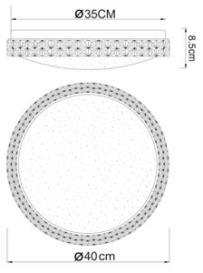 Globo 41749-22 - LED Плафониера OVI LED/22W/230V