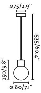 FARO 74427C-01 - Екстериорен висящ полилей MOON 1xE27/15W/230V IP44