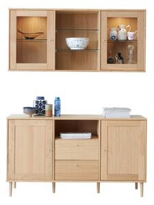 Висяща витрина с осветление от дъб 133x136 cm Mistral - Hammel Furniture