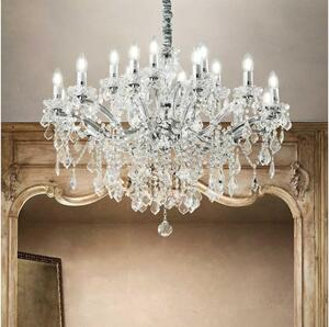 Ideal Lux - Кристален пендел FLORIAN 18xE14/40W/230V Ø 86 см прозрачен