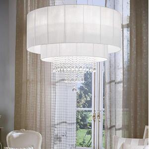 Ideal Lux - Кристален пендел OPERA 10xE27/60W/230V Ø 90 см бял