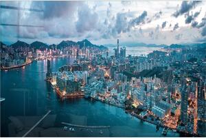 Картина върху стъкло 100x70 cm Hongkong - Wallity