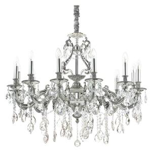 Ideal Lux-Кристален пендел GIOCONDA 12xE14/40W/230V Ø 90 см сребрист