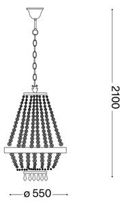 Ideal Lux - LED кристален полилей на верига CAESAR 12xG9/3W/230V, диаметър 55 см, златен