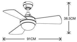 Lucci Air 512311- Вентилатор за таван AIRLIE HUGGER 2xE27/15W/230V дърво/кафяв + д.у