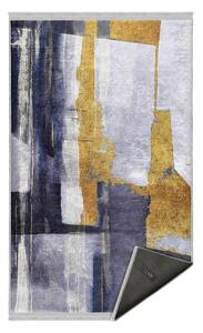 Жълт/тъмносин килим подходящ за пране 80x150 cm Unique – Mila Home