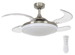 FANAWAY 212982- Вентилатор за таван EVORA 2xE27/20W/230V хром + дистанционно управление