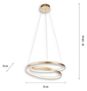 Paul Neuhaus 2472-12 - LED Димируем висящ полилей ROMAN LED/30W/230V златист