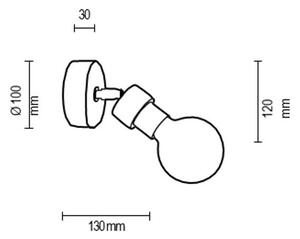 Spot-Light 2834174 - Стенно спот осветително тяло MARJOLAINE 1xE27/25W/230V дъб