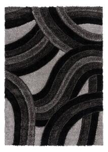 Черно-сив ръчно изработен килим от рециклирани влакна 120x170 cm Velvet – Flair Rugs