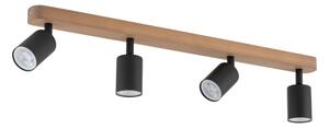 Спот TOP WOOD 4xGU10/10W/230V черен/дървен