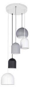 Пендел TEMPRE 5xE27/15W/230V бял/сив/черен