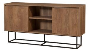 Нисък скрин от декор от орех в естествен цвят 140x72 cm Rodez – Kalune Design
