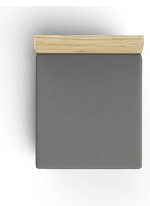 Тъмносив чаршаф от еластичен памук 160x200 см - Mijolnir