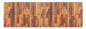 Кафява пластмасова постелка за баня 65x200 cm Lambris - Wenko