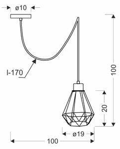 Пендел PRIMO 1xE27/60W/230V паяк