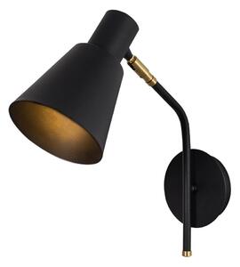 Черна/ в златист цвят стенна лампа ø 15 cm Kem – Opviq lights