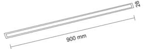 Shilo 1950 - LED осветително тяло за окачен таван HANAWA LED/9W/230V 3000K CRI 90 черно