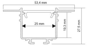 Shilo 1950 - LED осветително тяло за окачен таван HANAWA LED/9W/230V 3000K CRI 90 черно