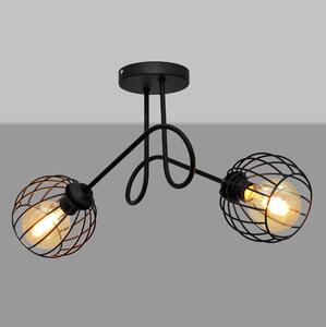 Повърхностен полилей OXFORD 2xE27/15W/230V черен